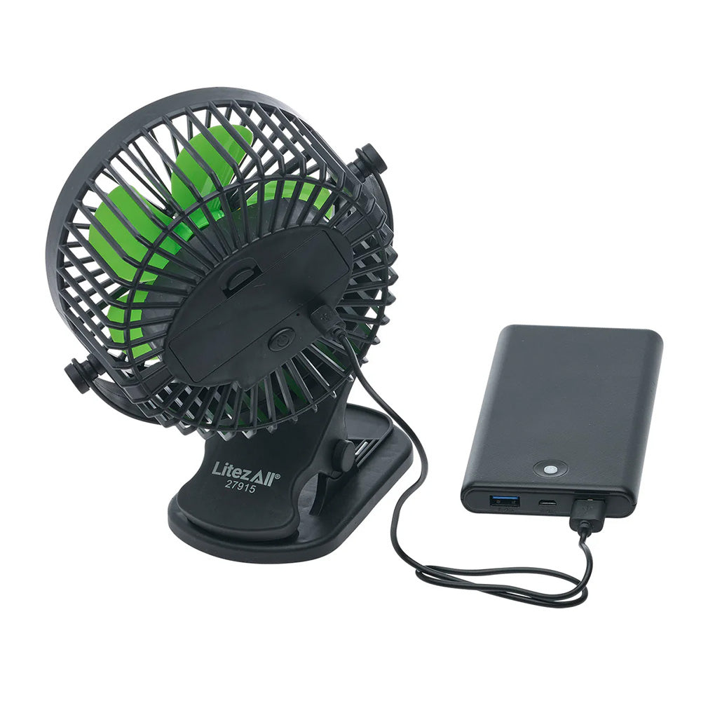 Rechargeable Clip On Fan with Light