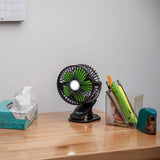 Rechargeable Clip On Fan with Light
