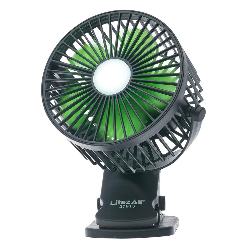 Rechargeable Clip On Fan with Light