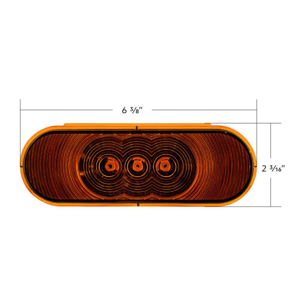 6" Amber Oval Turn/Marker Light