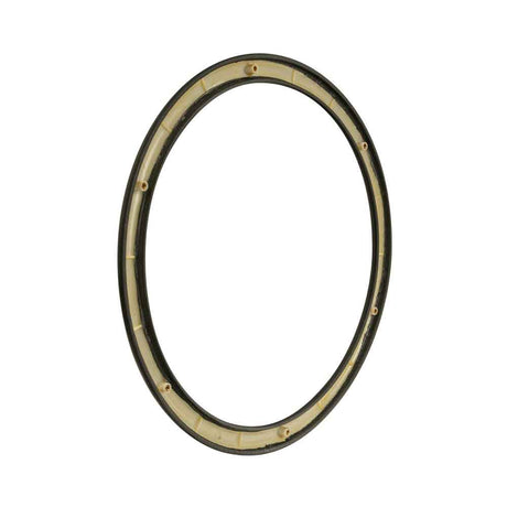 18" Black leather replacement rim, closer view