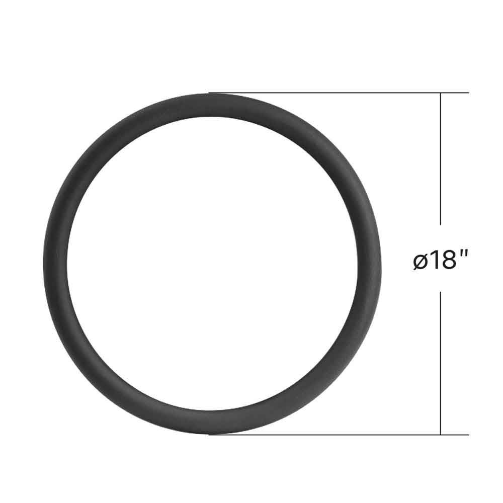 18" Black Leather Replacement Rim