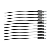 Black 6" Single Lead Bullet Plug 10 Pack