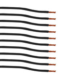Black 6" Single Lead Bullet Plug 10 Pack