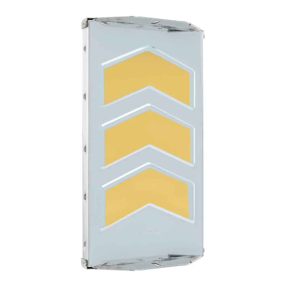 6 x 12 Aluminum Yellow Chevron Junior West Coast Mirror Head