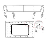 Peterbilt Day Cab 38" Rear Sleeper Window Drop Visor