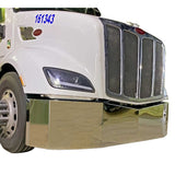 Peterbilt 579 18" Set Back Axle Blind Mount Stainless Steel Bumper