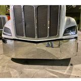 Peterbilt 579 18" Set Back Axle Blind Mount Stainless Steel Bumper