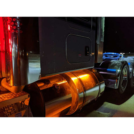 72" X 3" Kenworth W900L stainless steel sleeper panel, closer view