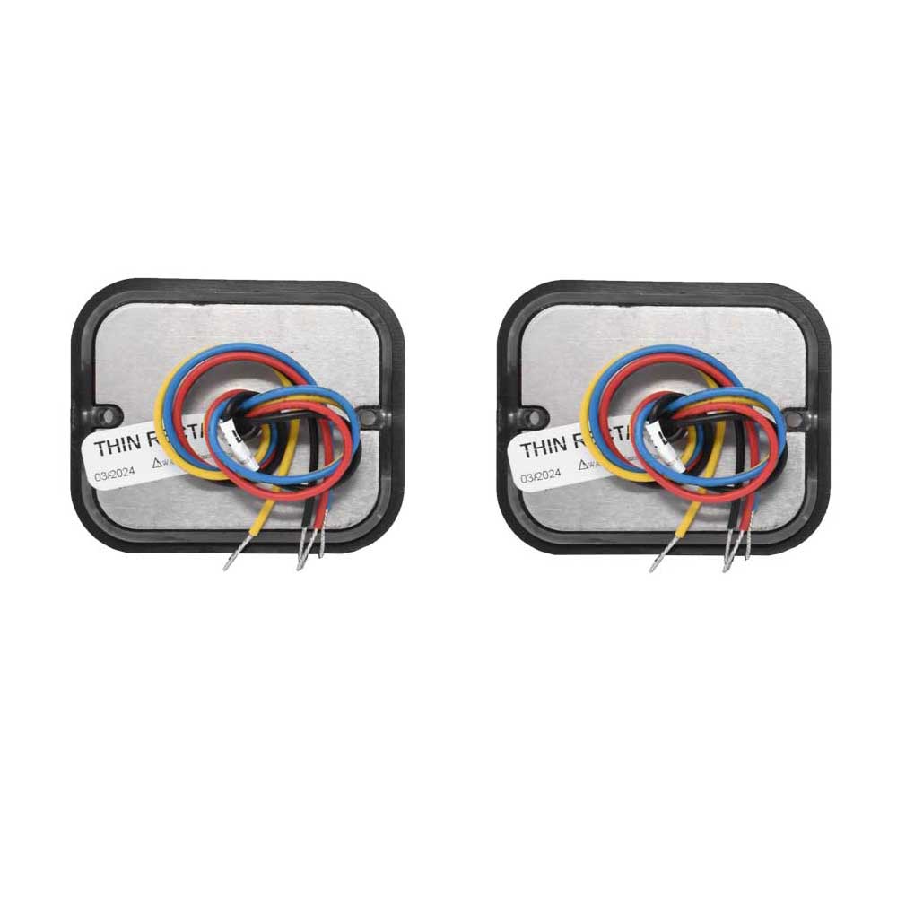 Low Profile Square Six Amber LED Flashing Lights - PR