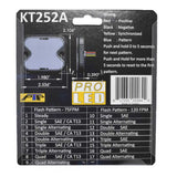 Low Profile Square Six Amber LED Flashing Lights - PR