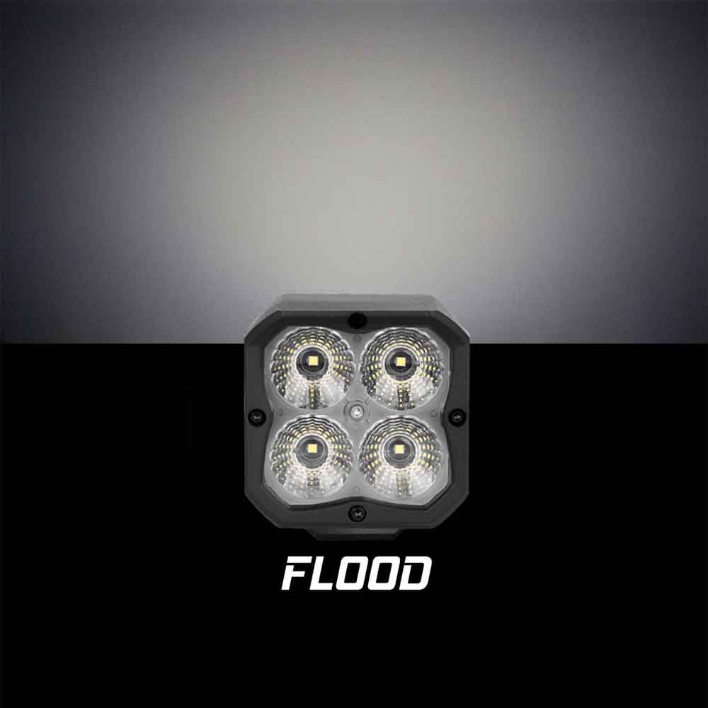 2 Piece XKChrome Flood Beam Light Kit