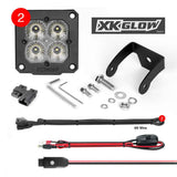 2 Piece XKChrome Flush Mount Driving Light Kit