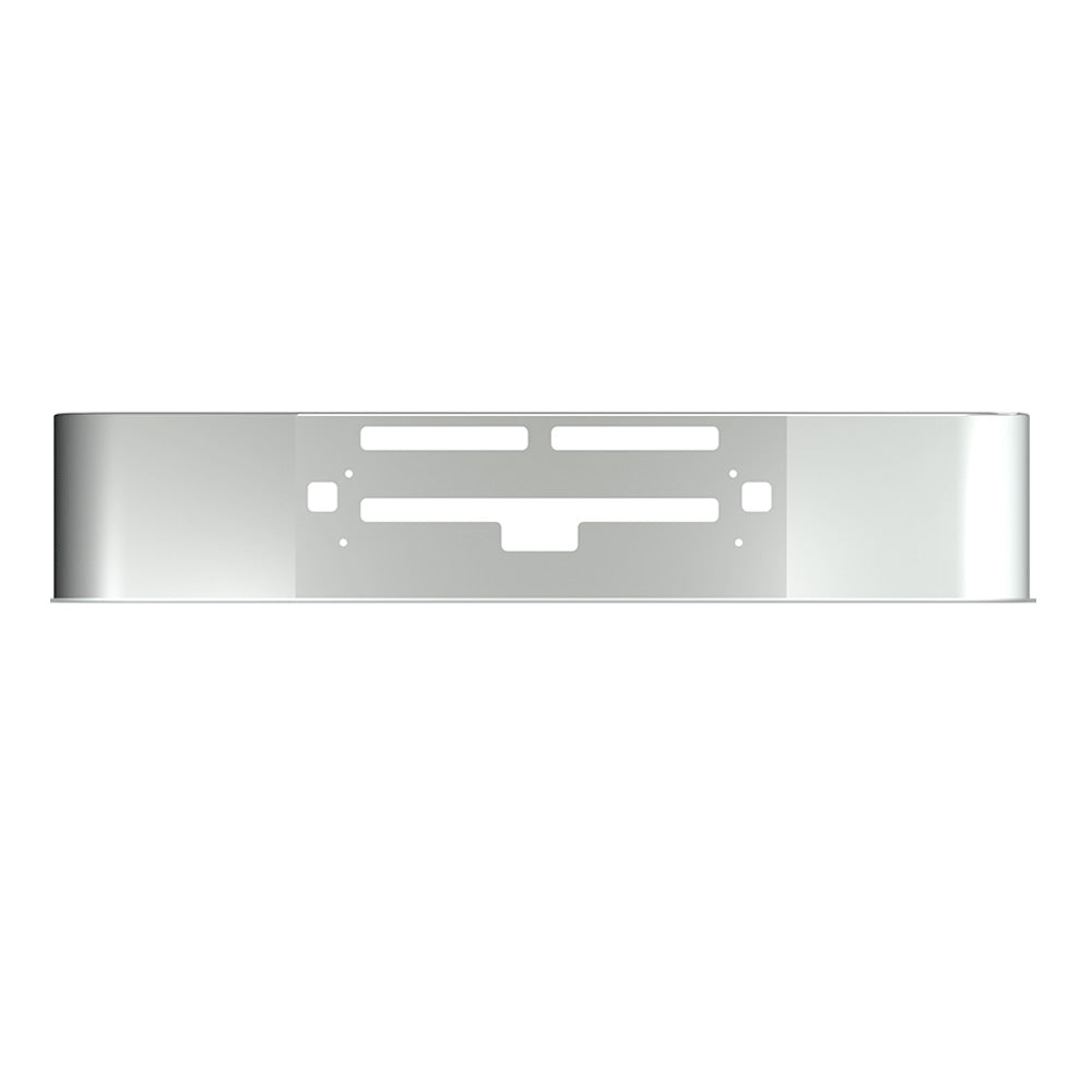 16" Kenworth T600 Setback Axle Stainless Steel Bumper with Vent, Step, and Tow Holes