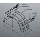 44-1/2" Black Diamond Poly MIN221800 Single Axle Fender