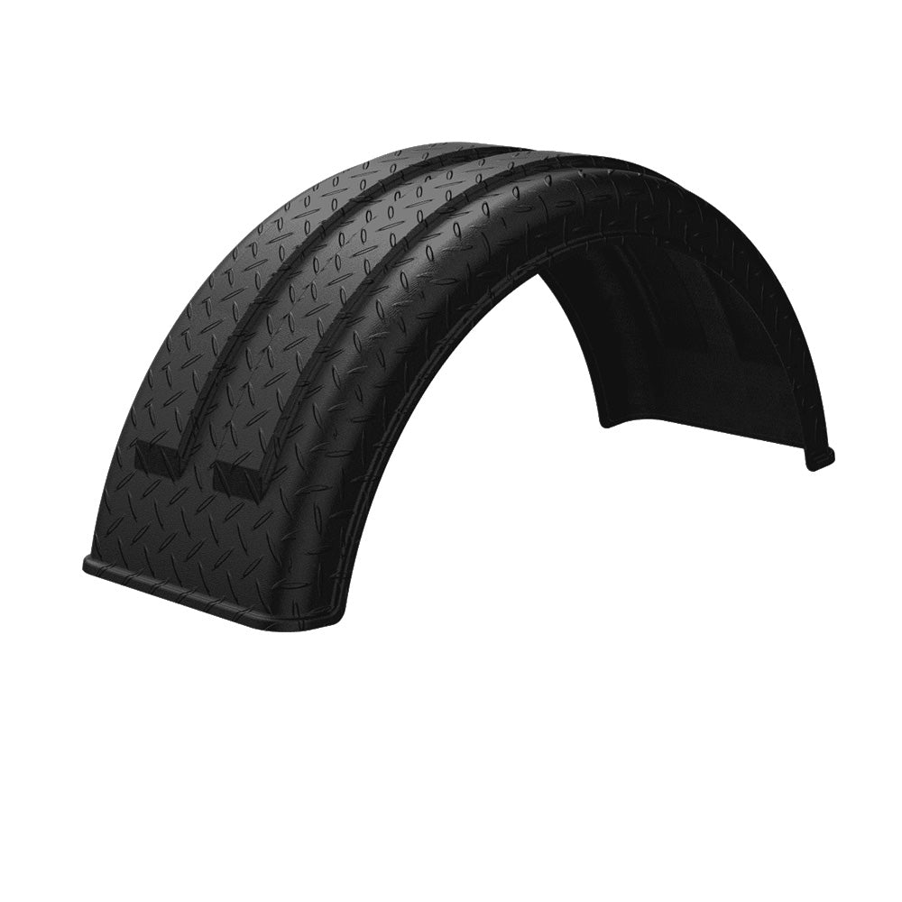 MIN161200 Diamond Pattern 12"W Poly Lift Axle Fender