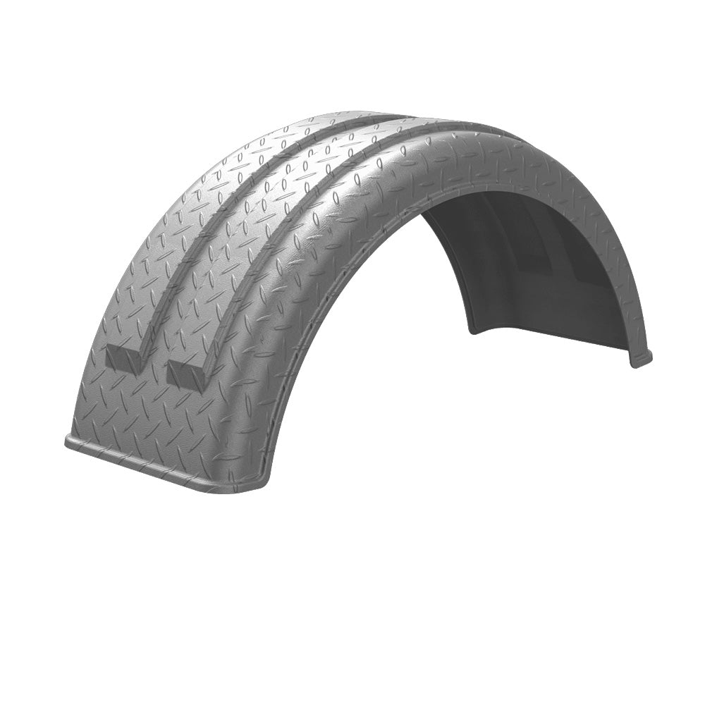 MIN161200 Diamond Pattern 12"W Poly Lift Axle Fender