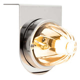 3-1/2" Dual Function Glass Watermelon LED Light with Stainless Steel Bracket Kit