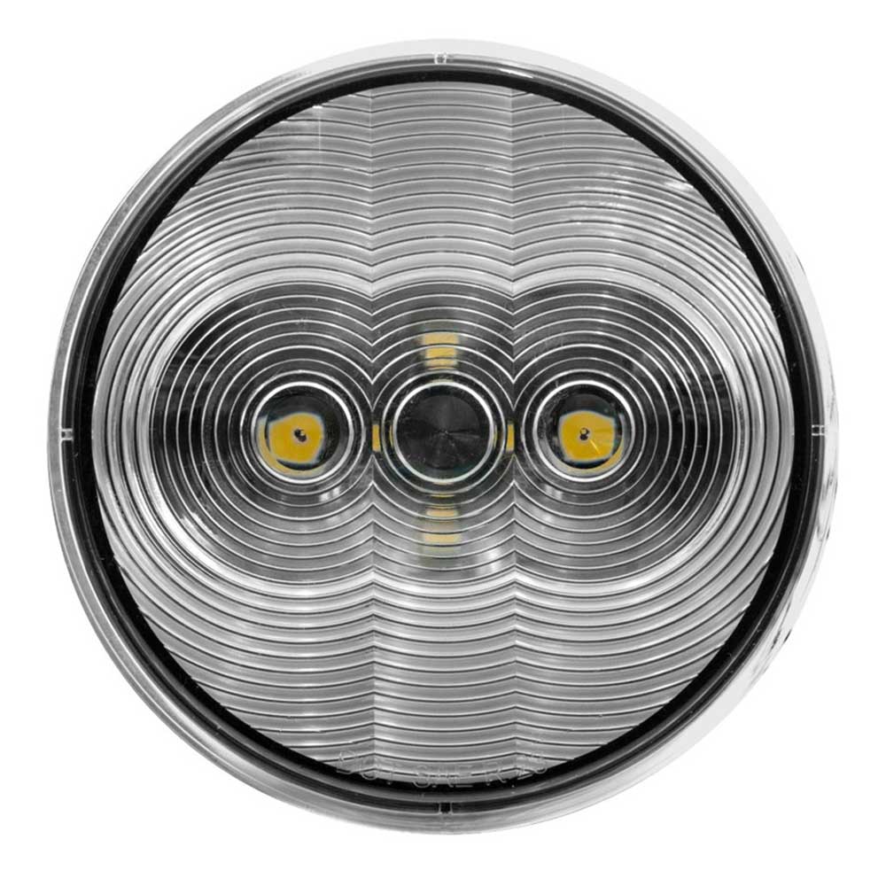 4" Round White Back Up 6 LED Light