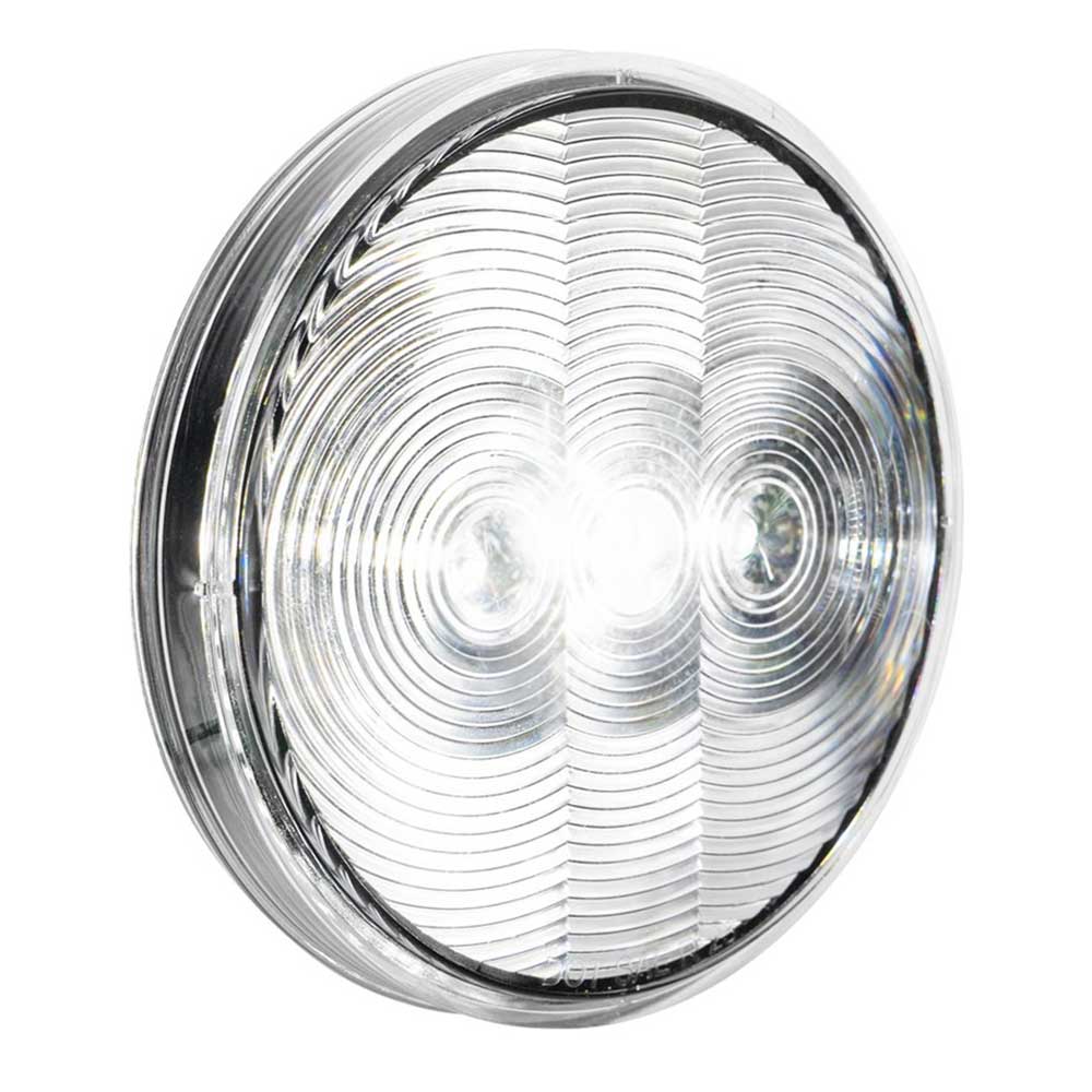 4" Round White Back Up 6 LED Light