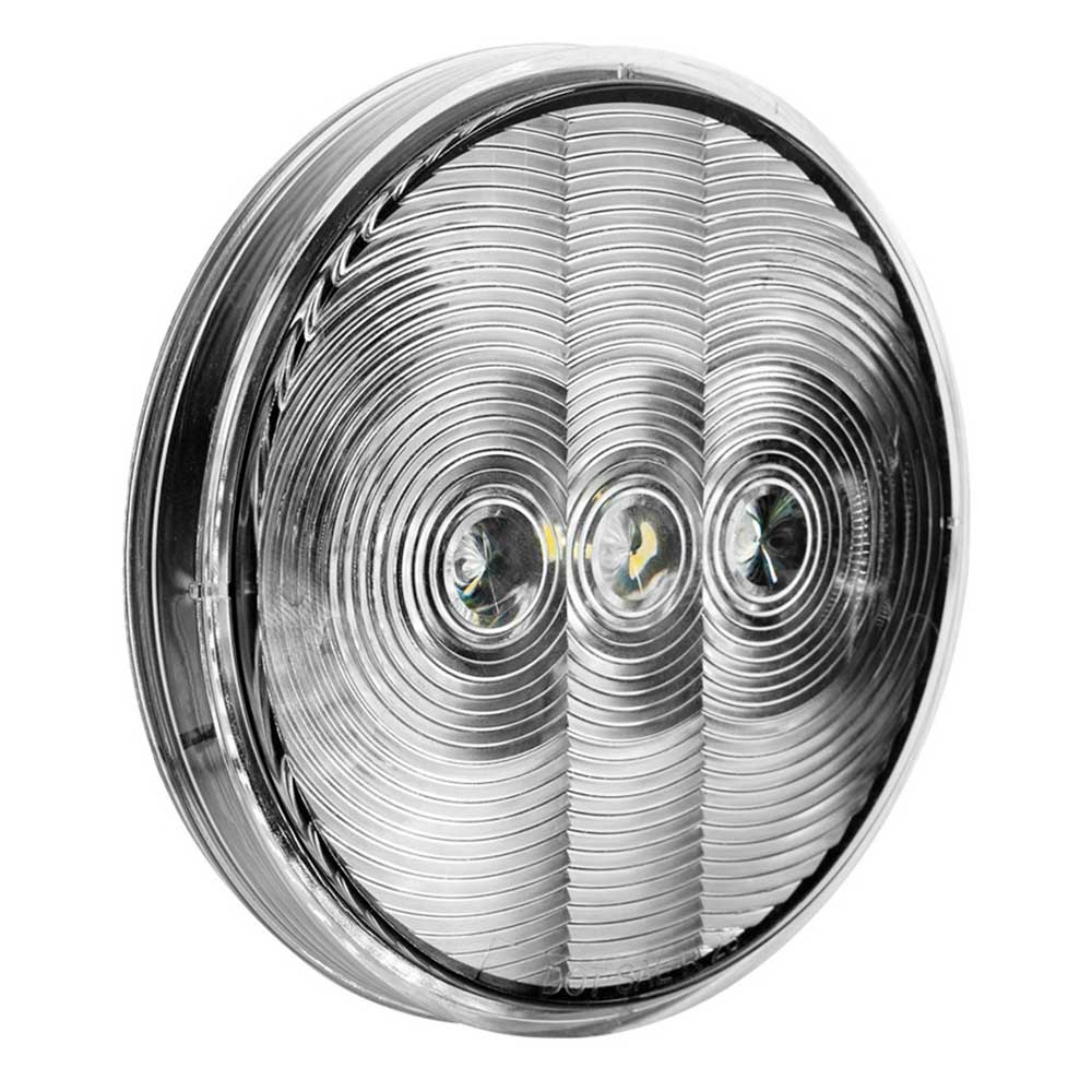 4" Round White Back Up 6 LED Light