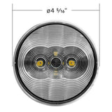 4" Round White Back Up 6 LED Light
