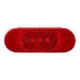 6" Red Oval 3 LED Stop, Turn & Tail Light