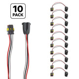 3-Pin to 3-Prong Light Adaptor 6"L Pigtail - 10 Pack