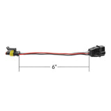 3-Pin to 3-Prong Light Adaptor 6"L Pigtail - 10 Pack