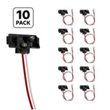2 Prong Pigtail Plug 12" Lead - 10 Pack