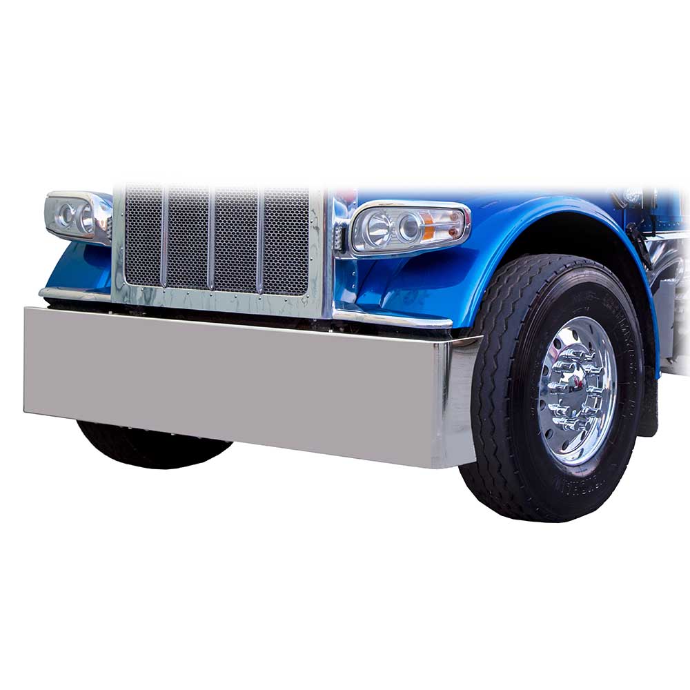 20" Eagle Rolled End for Long Fenders Stainless Steel Bumper with Blind Mount Plate