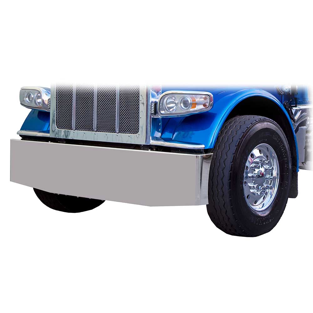20" Tapered Eagle Rolled End for Long Fenders Stainless Steel Bumper with Blind Mount Plate