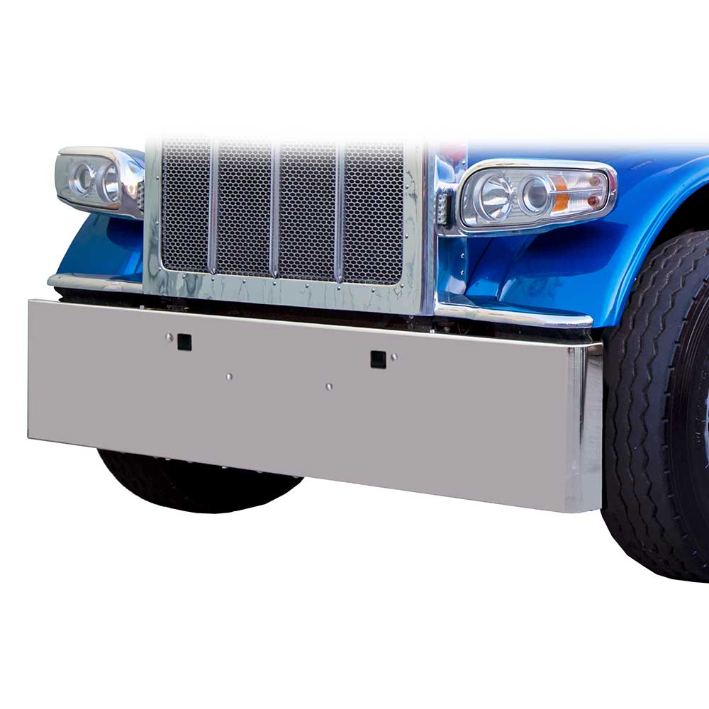 20" Rolled End Square Stainless Steel Bumper with Tow Holes