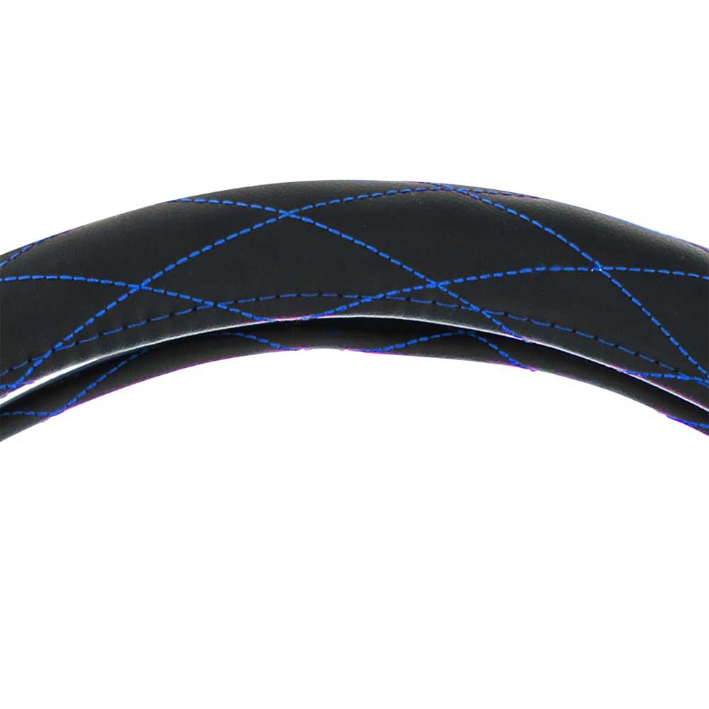 18" Diamond Stitched Leather Steering Wheel Cover