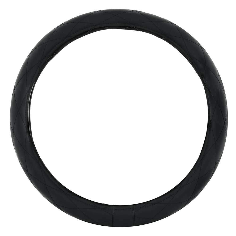 18" Diamond Stitched Leather Steering Wheel Cover