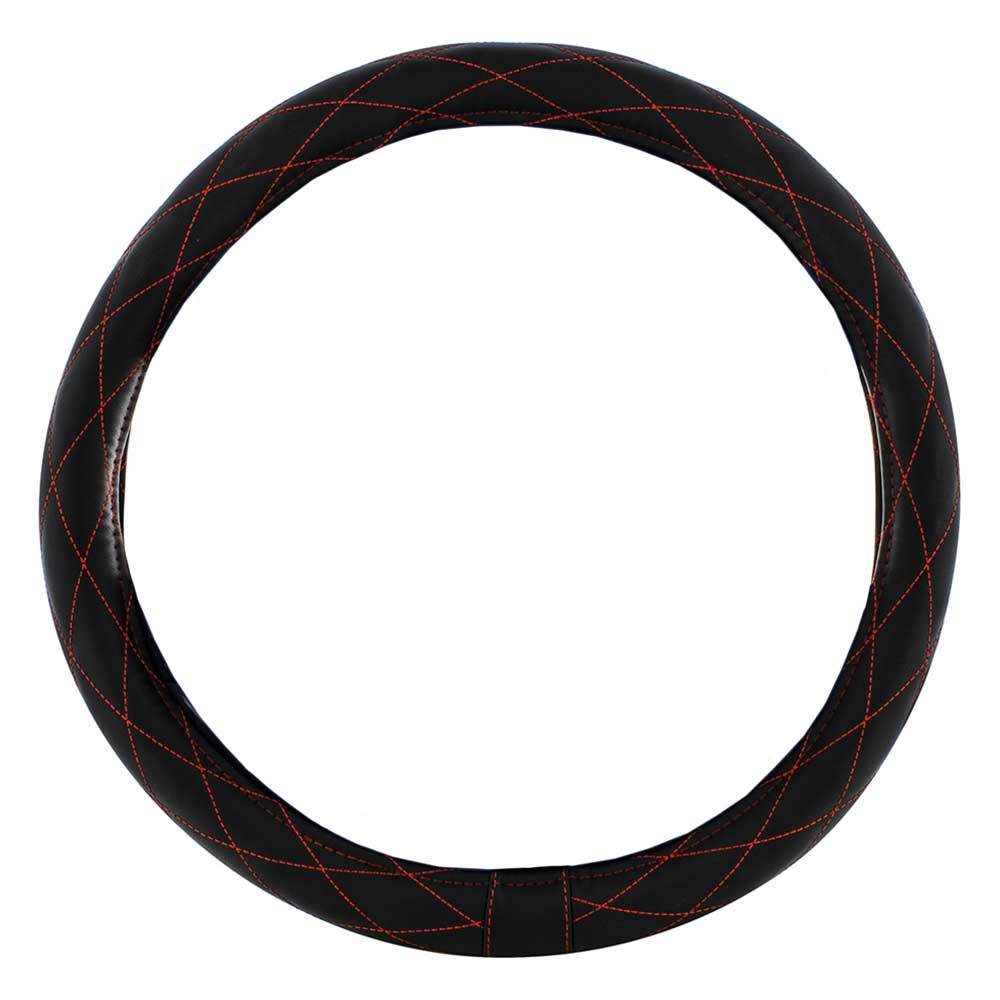 18" Diamond Stitched Leather Steering Wheel Cover