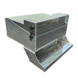 31" Freightliner Classic 2003 and Older Diamond Plate Aluminum Tool Box with Step