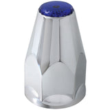 33mm Chrome Plastic Reflective Nut Covers - Thread On