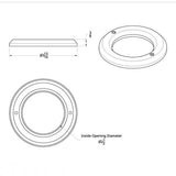 2-1/2" Chrome Plated Plastic Light Bezel with Stainless Steel Screws