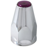 33mm Chrome Plastic Reflective Nut Covers - Thread On