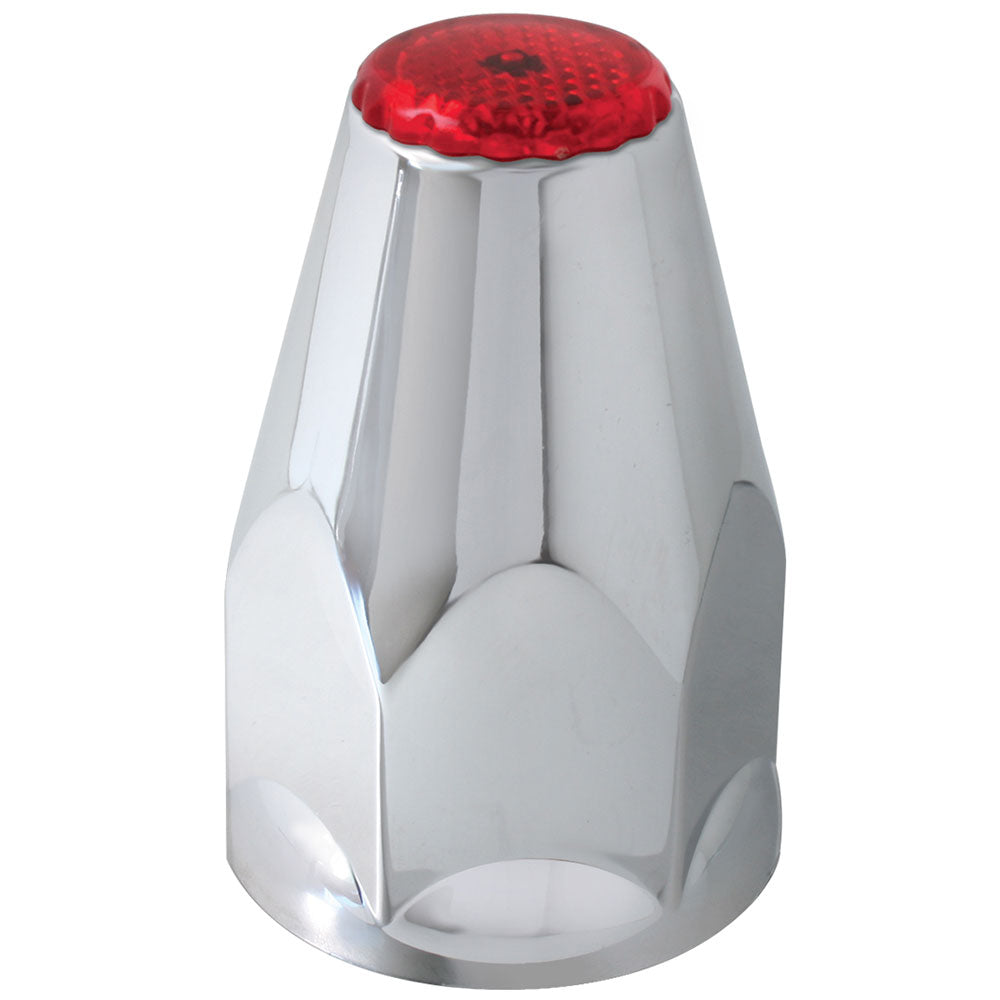 33mm Chrome Plastic Reflective Nut Covers - Thread On