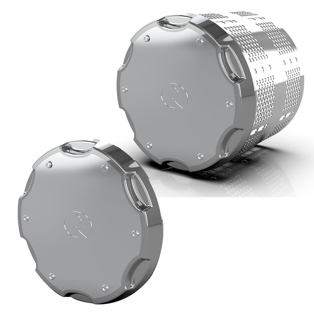 Hybrid Stainless Steel Chrome Pocket Style Front or Rear Axle Cover Kit