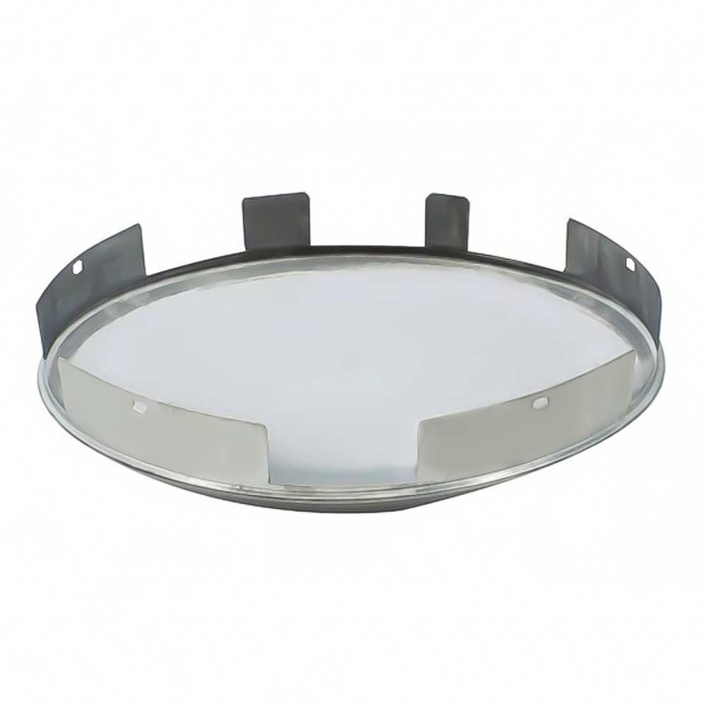 Universal Stainless Steel Dome Front Hubcap with 1" Lip
