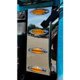Peterbilt 589 Stainless Steel Cowl Panels Four P1 Lights