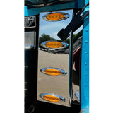 Peterbilt 589 Stainless Steel Cowl Panels Four P1 Lights