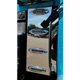 Peterbilt 589 Stainless Steel Cowl Panels Four P1 Lights