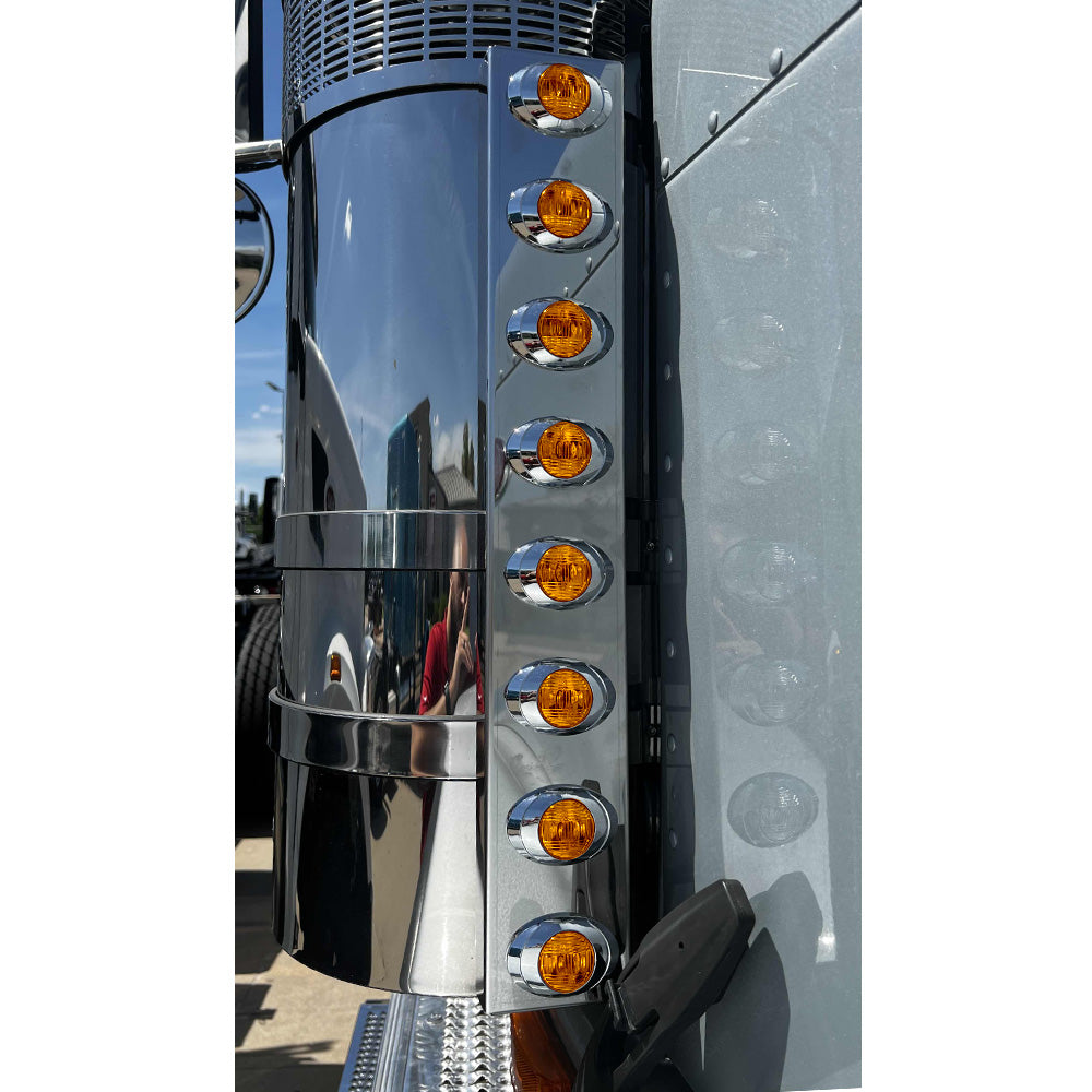 Peterbilt 589 Front Air Cleaner Light Panels with 8 P3 LED Lights