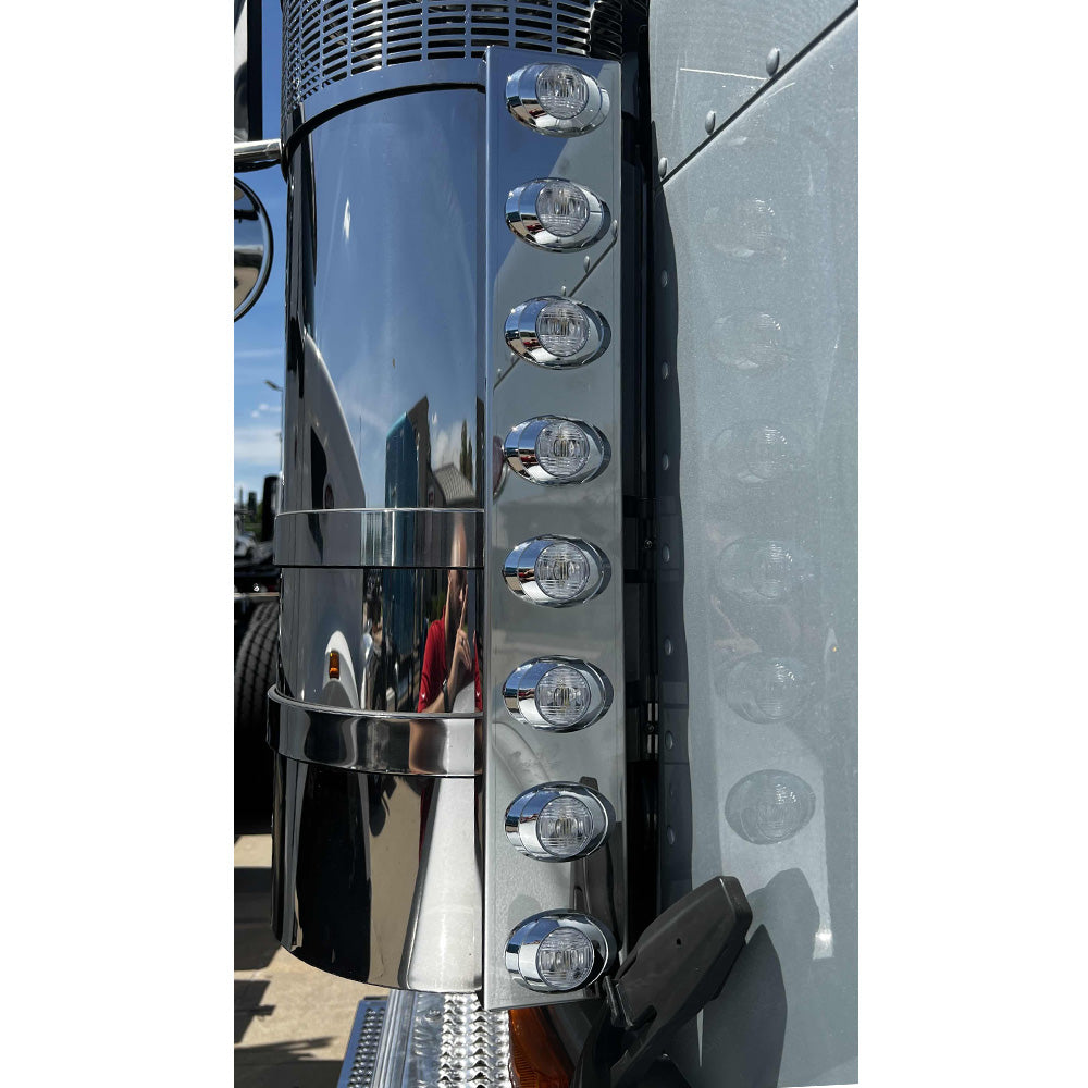 Peterbilt 589 Front Air Cleaner Light Panels with 8 P3 LED Lights