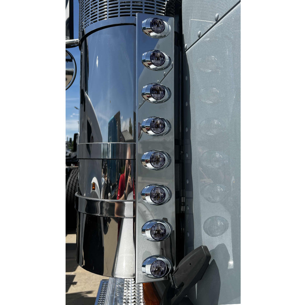 Peterbilt 589 Front Air Cleaner Light Panels with 8 P3 LED Lights