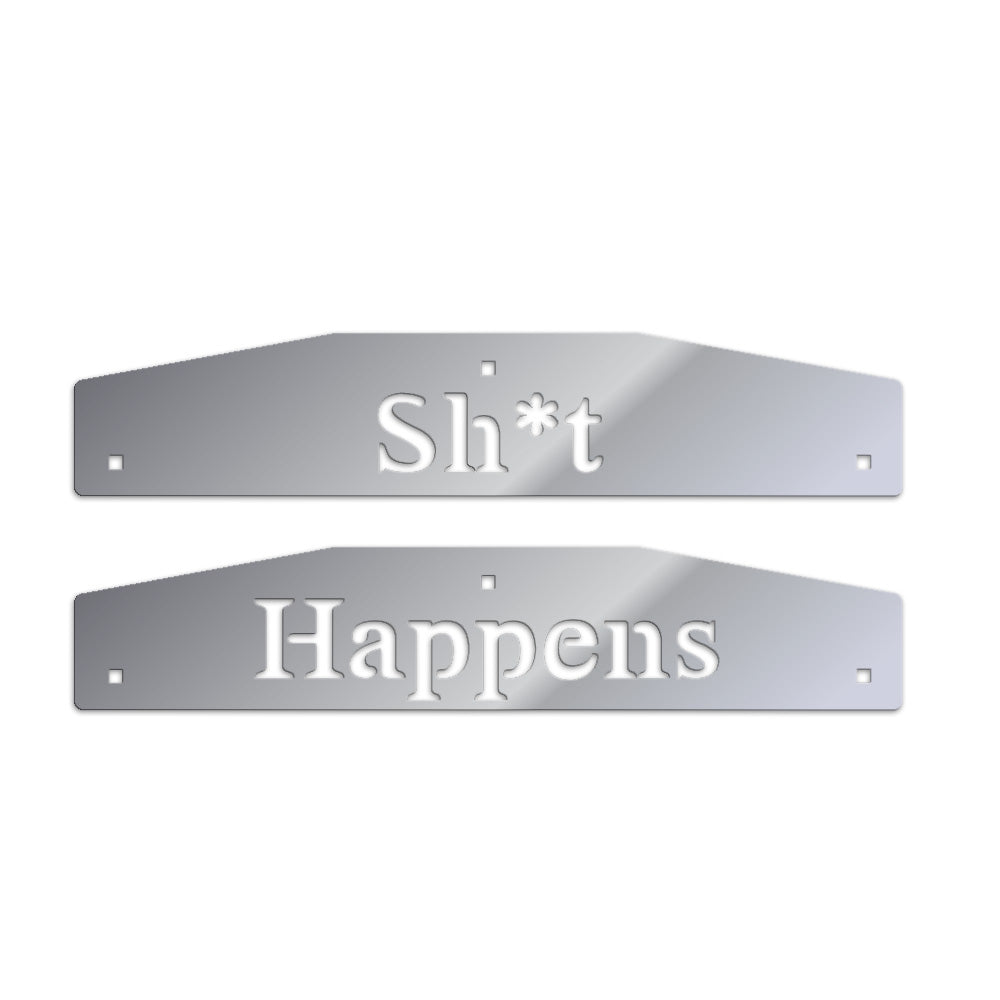 3-1/2" x 24" Stainless Steel Sh*t Happens Mudflap Weight (PR)